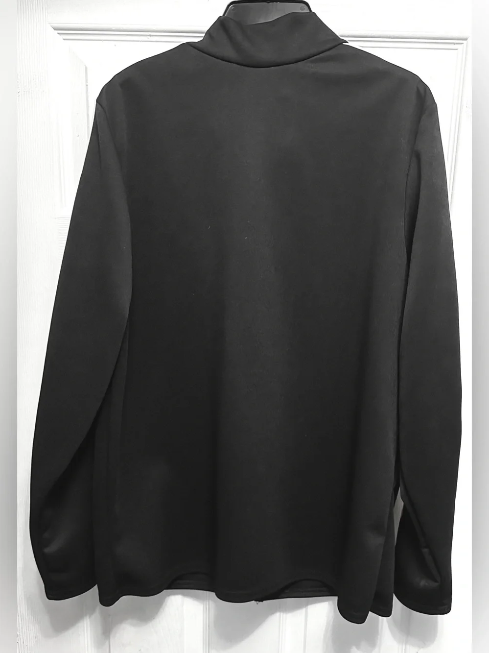 Men's Black Track Bomber Jacket with White Stripes